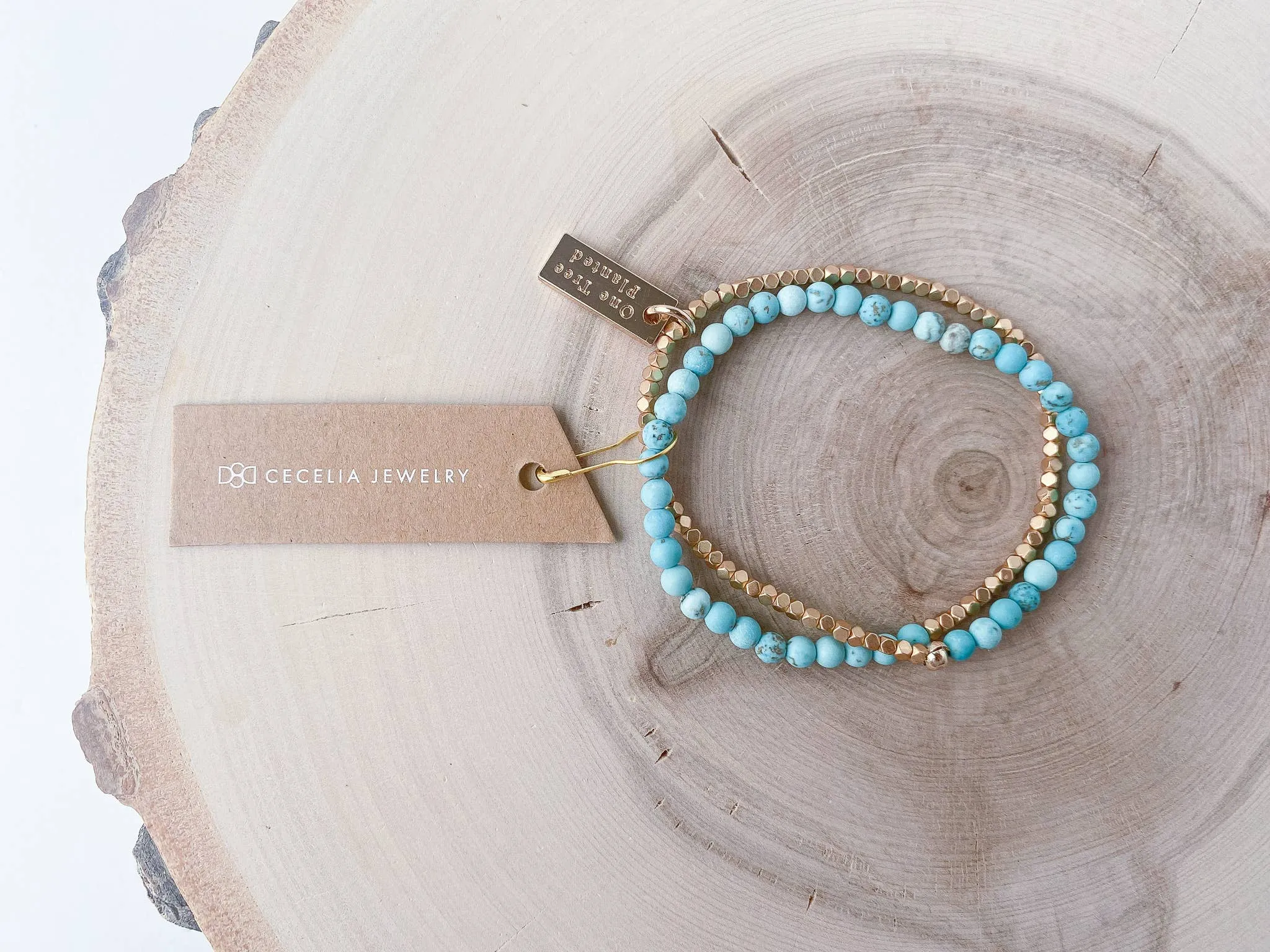 Gemstone Double Wrap Bracelet