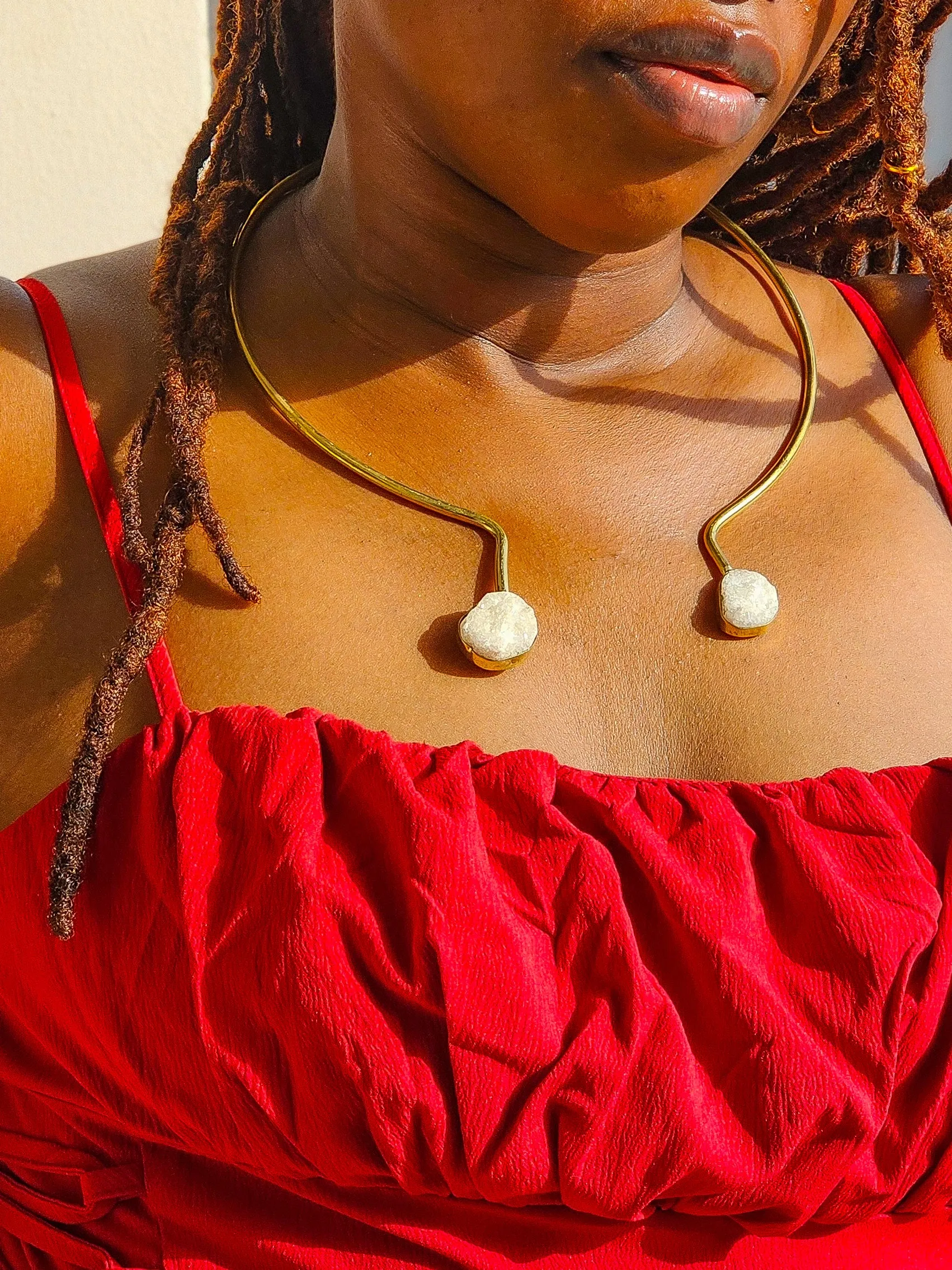 Gemstone x Brass Necklaces