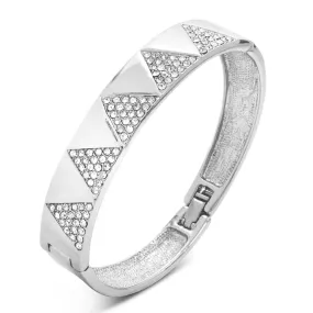 Geometric Bangle Embellished With SWAROVSKI Crystals