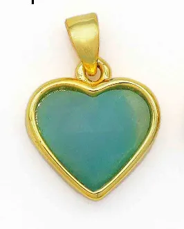 Gold Gemstone Heart Necklace