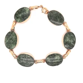 Gold Plated Felspar Gemstone Bracelet