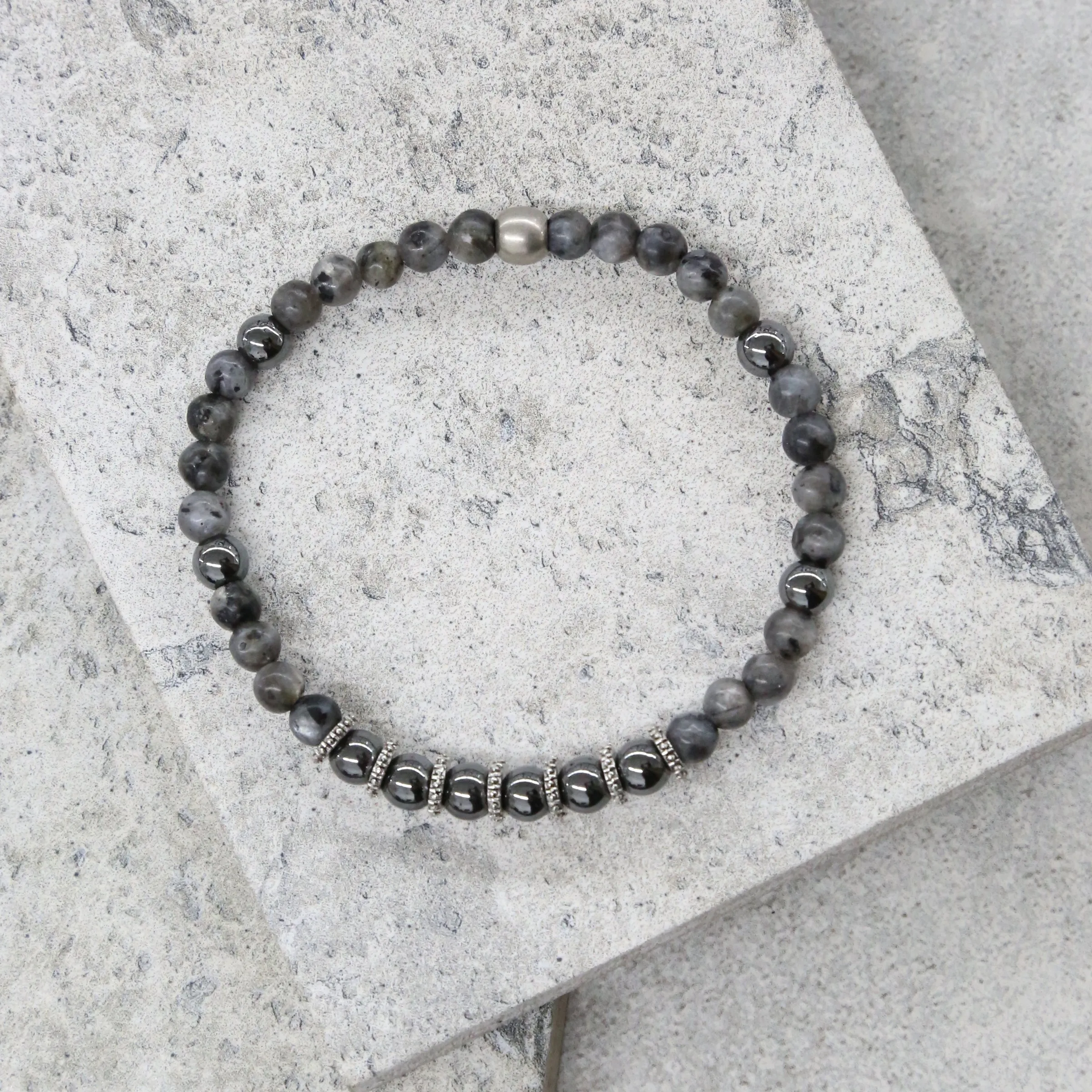 Gone Platinum Bracelet in Hematite and Silver Ox