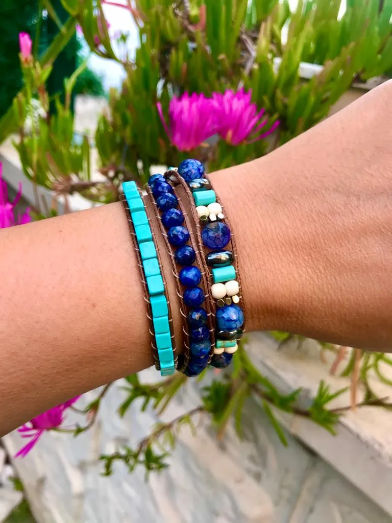 Healing Bracelets - Light and Dark Blue