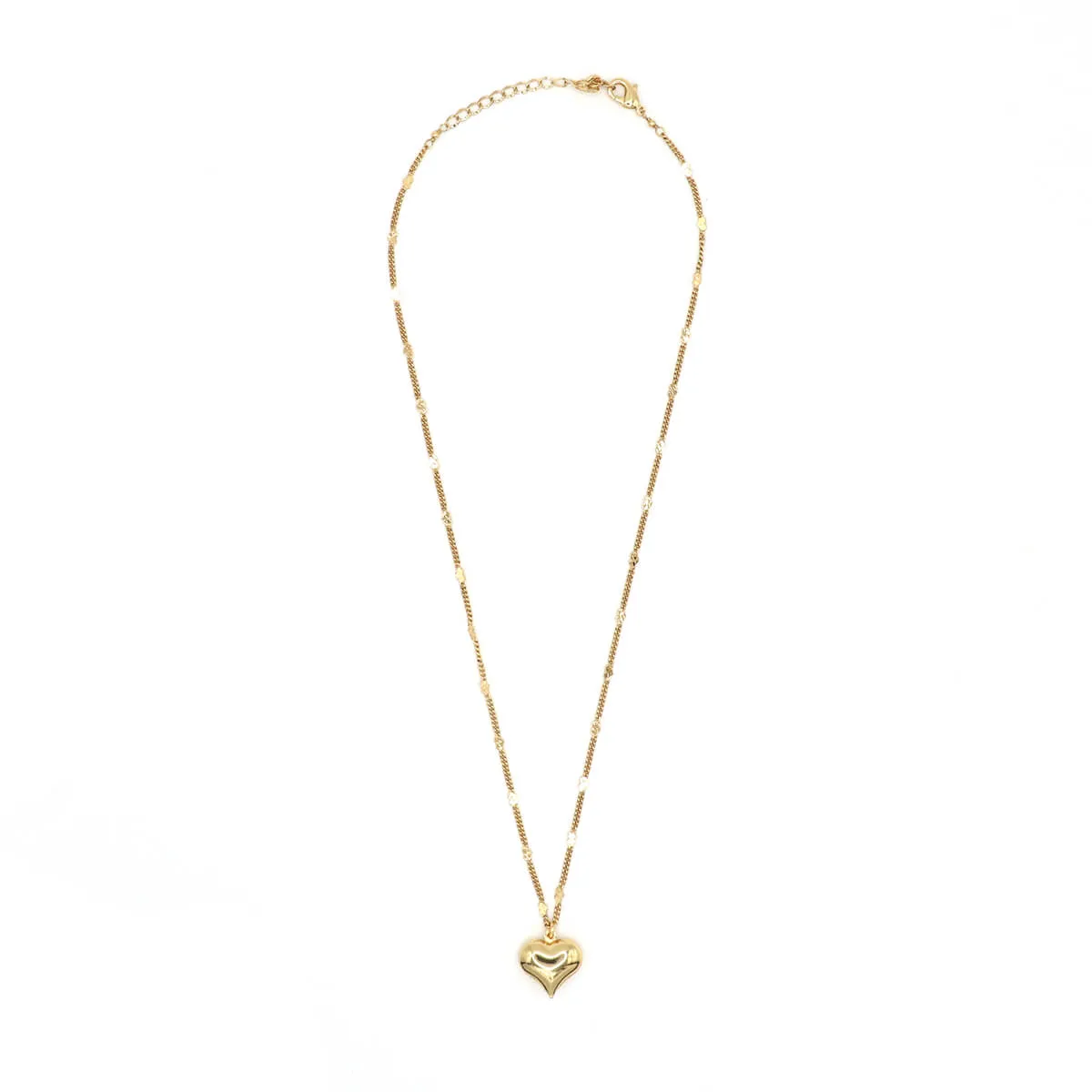 Heart Chain Necklace in 14K Gold