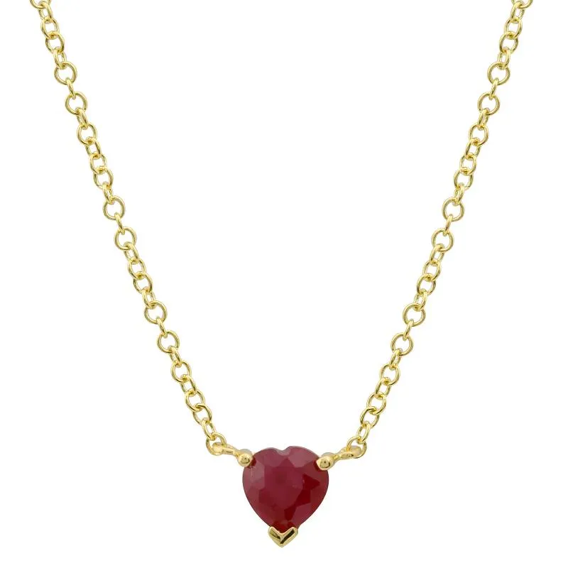 Heart Cut Solitaire Necklace