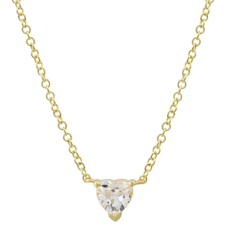 Heart Cut Solitaire Necklace