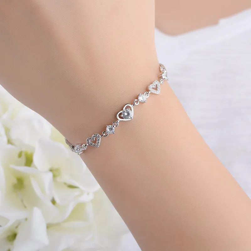 Heart shaped love bracelet