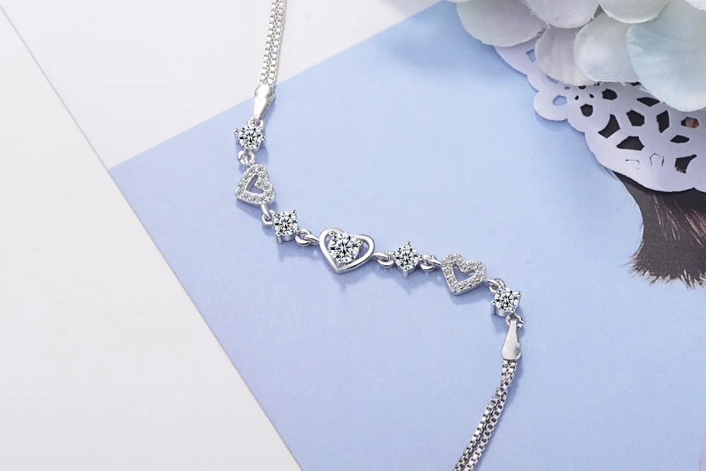 Heart shaped love bracelet