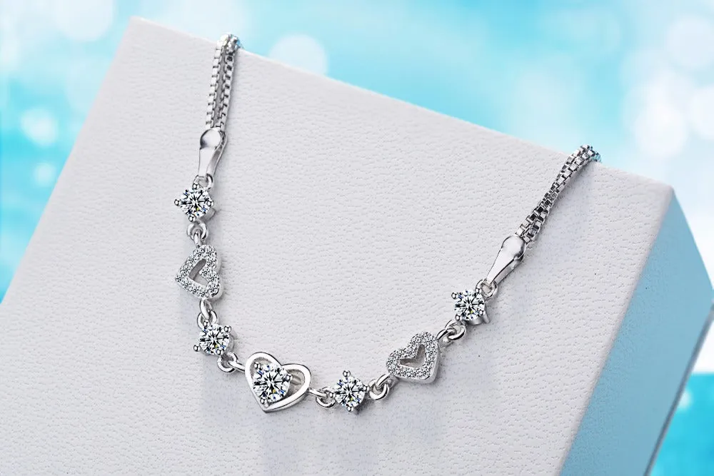 Heart shaped love bracelet