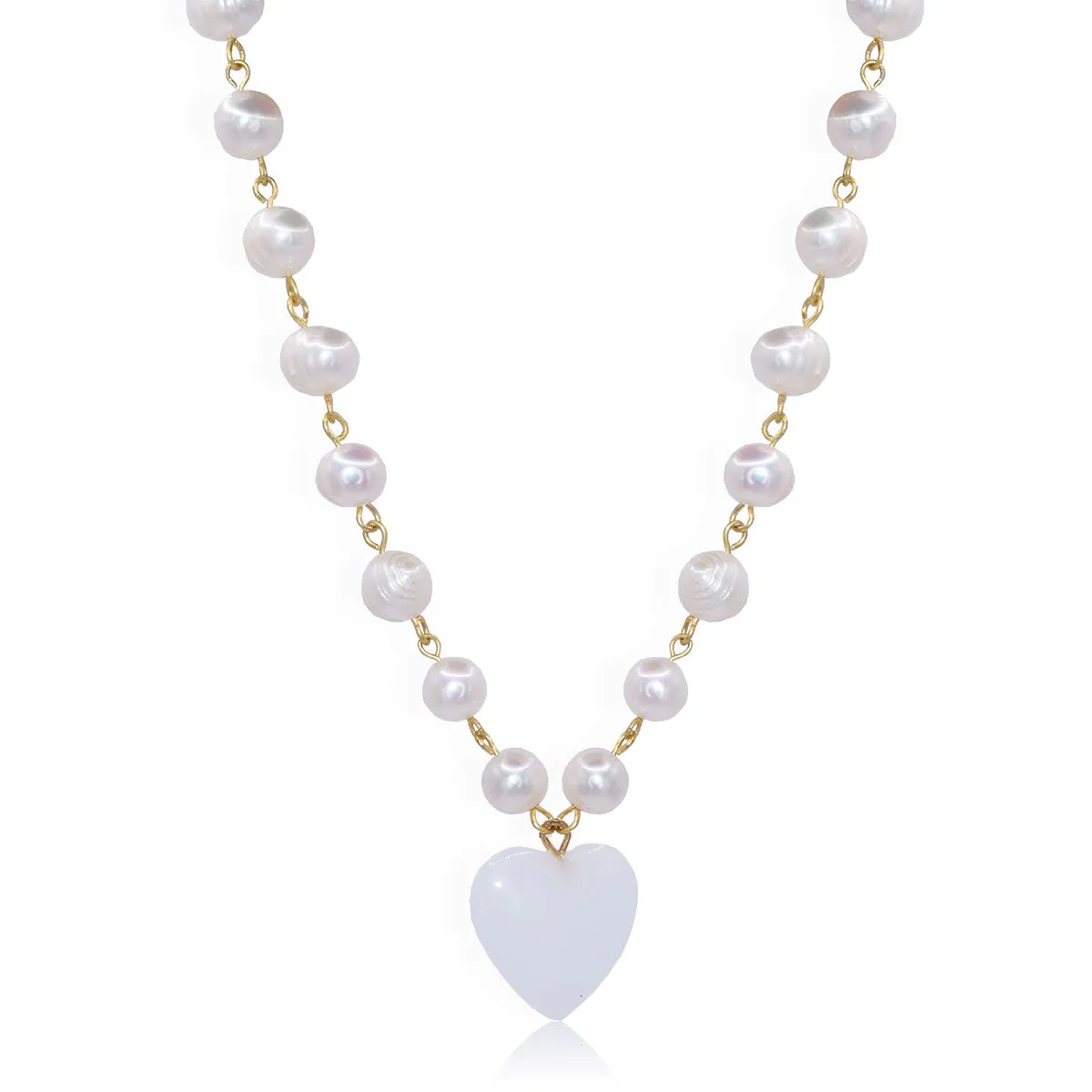 Heart X Lady Pearl Necklace