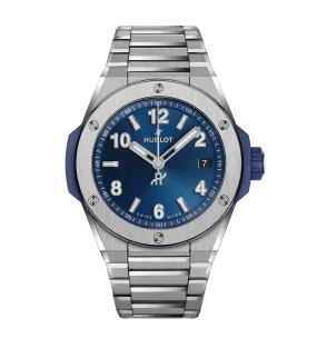 Hublot Big Bang Integrated Time Only Titanium Blue, 38mm with Titanium Bracelet