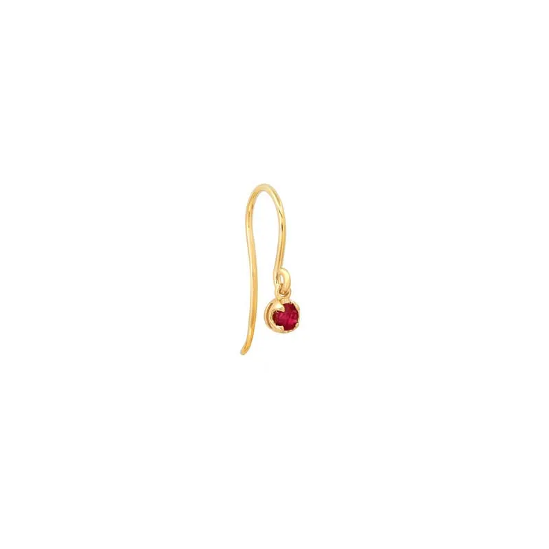 Illusion Set Ruby Drop Earrings