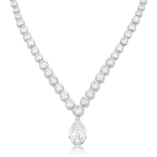 Inessia Graduated Cubic Zirconia Necklace | 45ct