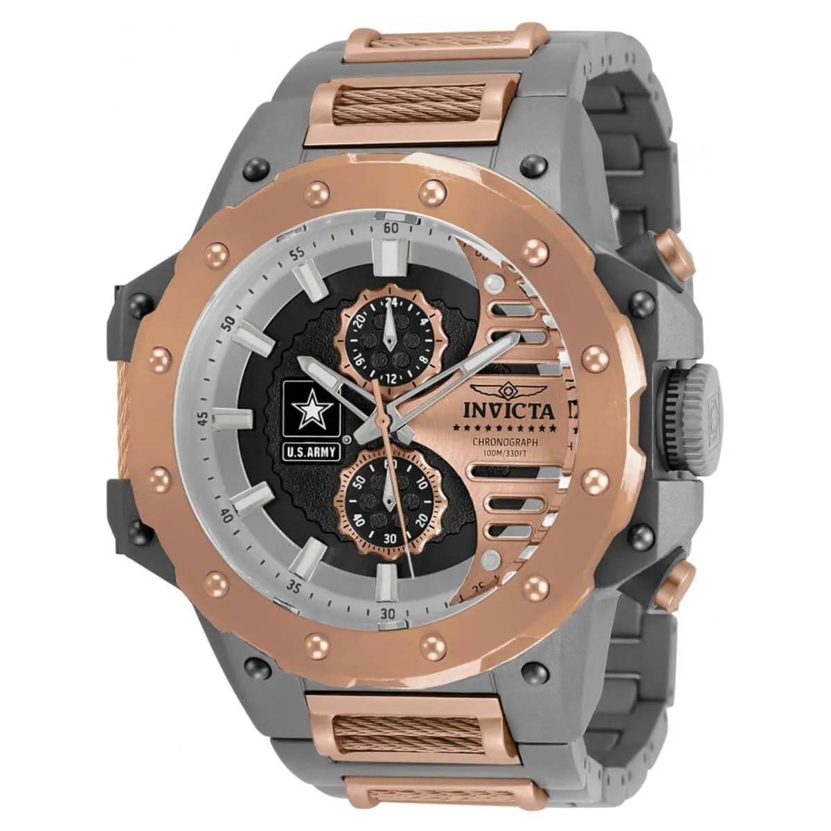 Invicta Men's Chronograph Watch - U.S. Army Quartz Titanium Bracelet | 32989