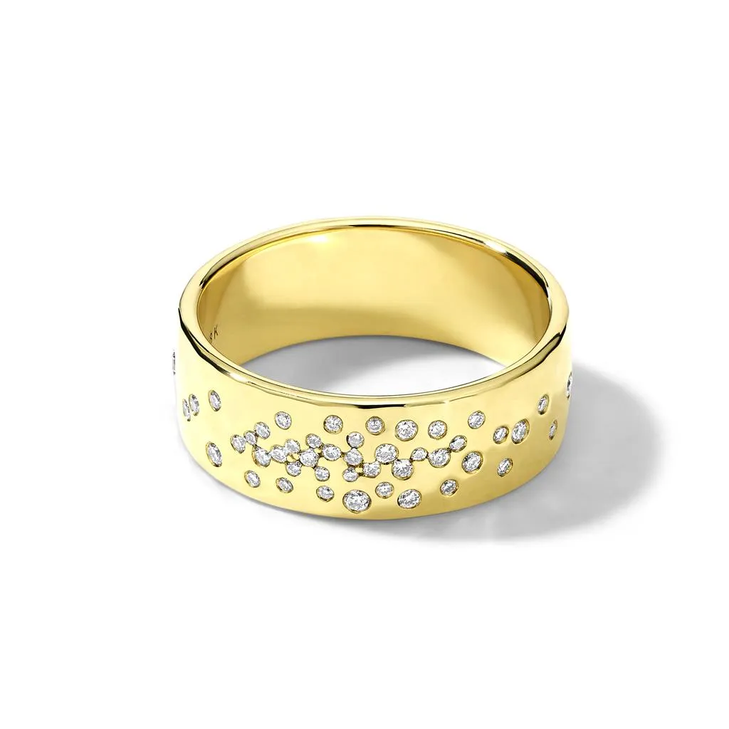 Ippolita 18k Yellow Gold Diamond Stardust Crinkle Ring