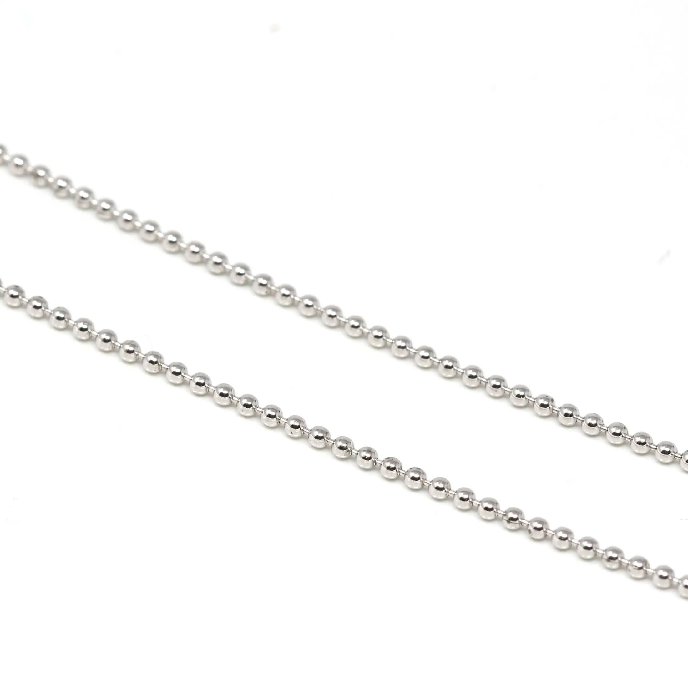 Italian Sterling Silver Bead Chain 18 inch