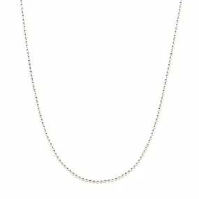 Italian Sterling Silver Bead Chain 18 inch