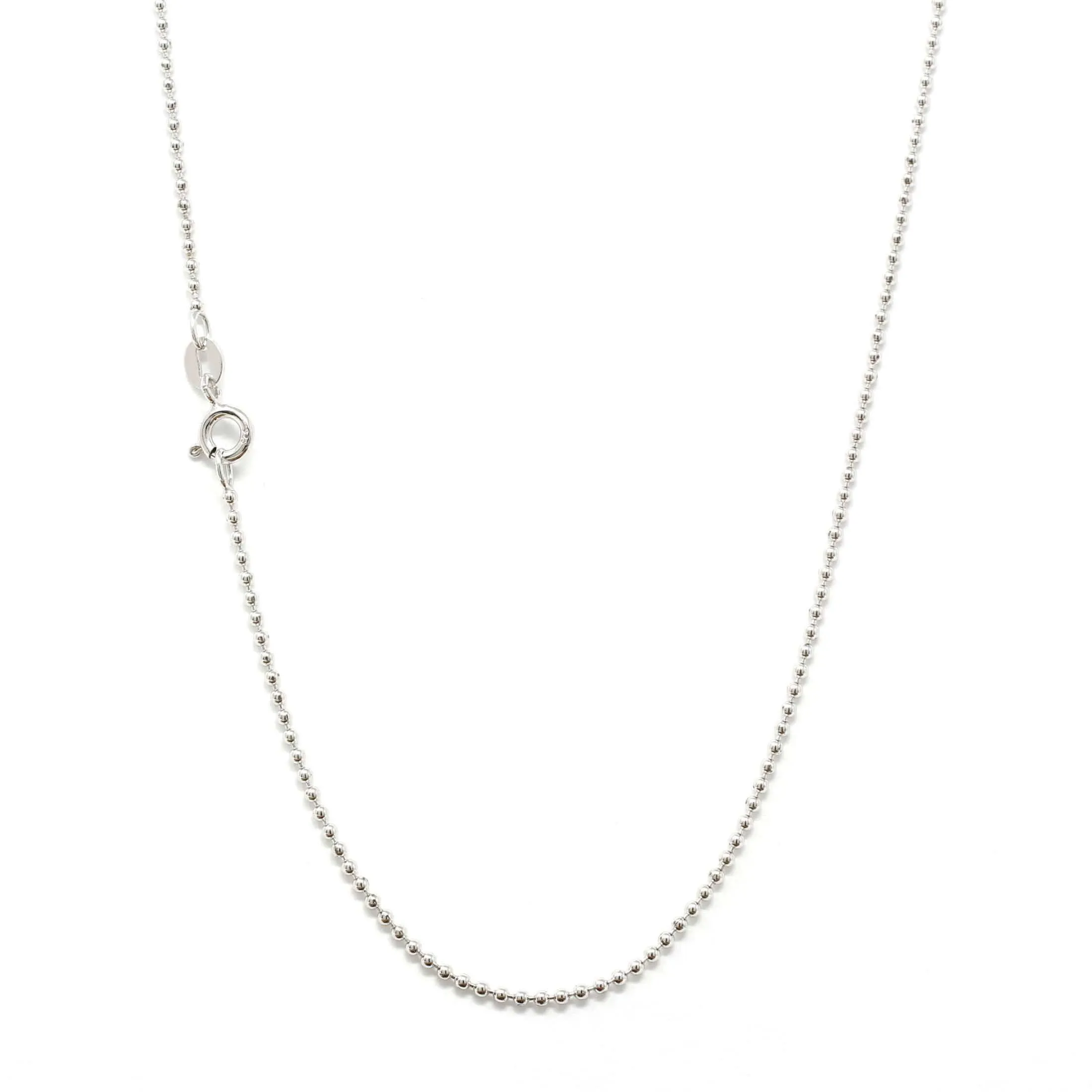 Italian Sterling Silver Bead Chain 18 inch