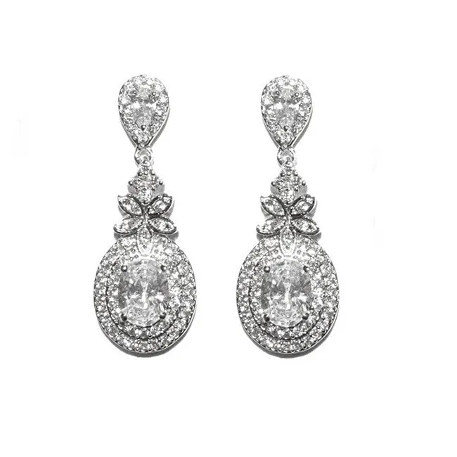 Jacinta Crystal Drop Earrings