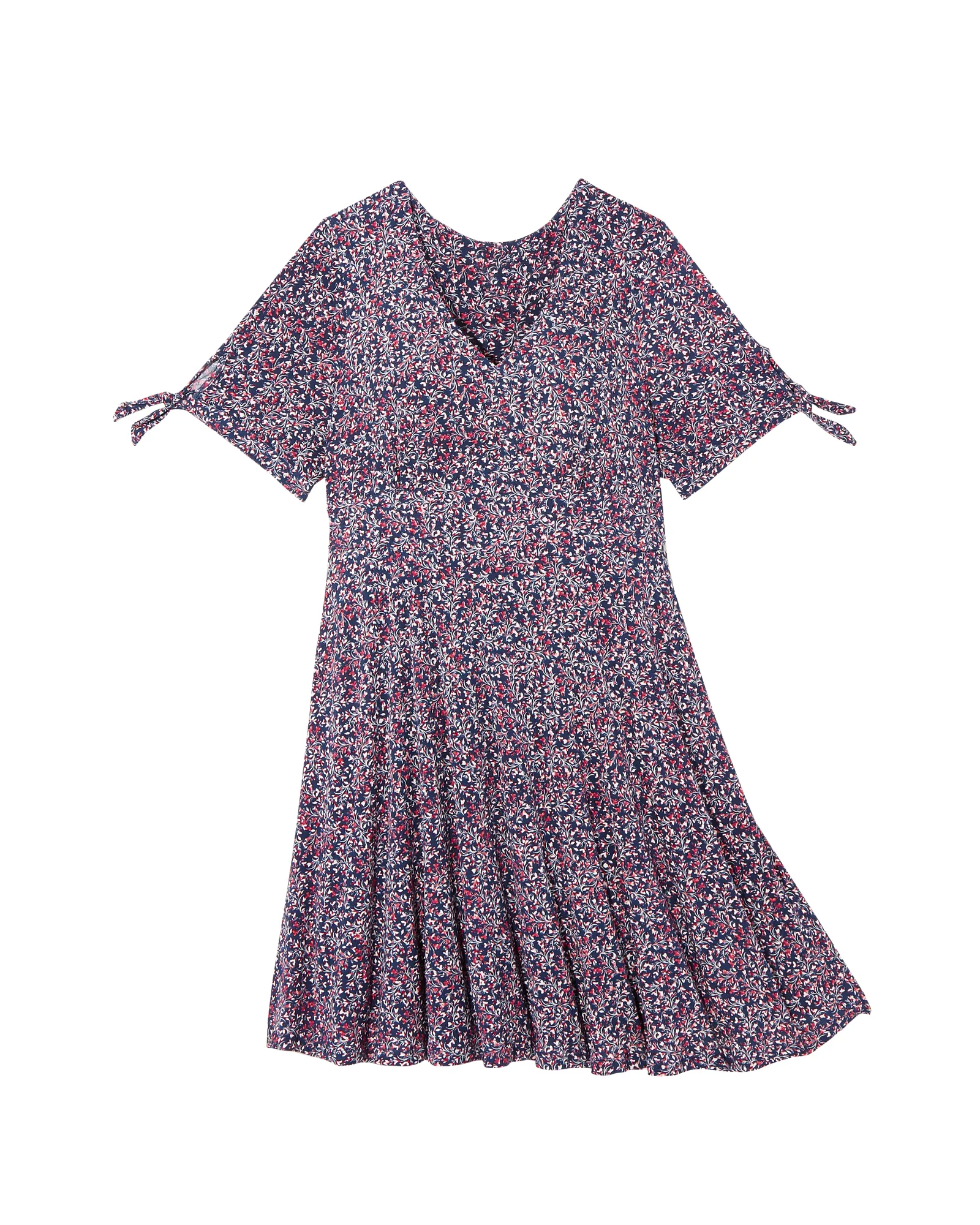 Julip Tie Sleeve Dress | Navy / Purple