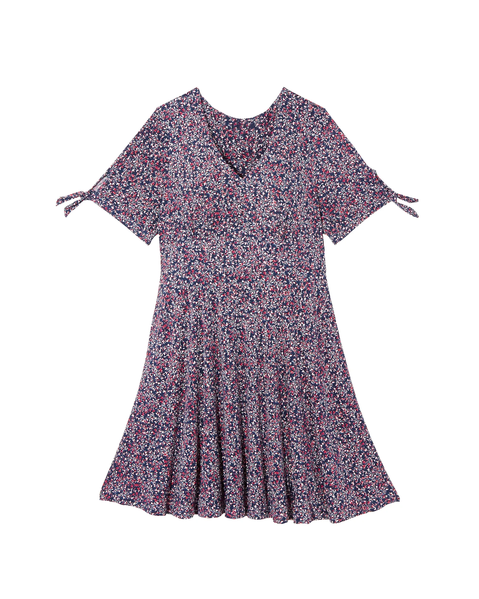 Julip Tie Sleeve Dress | Navy / Purple