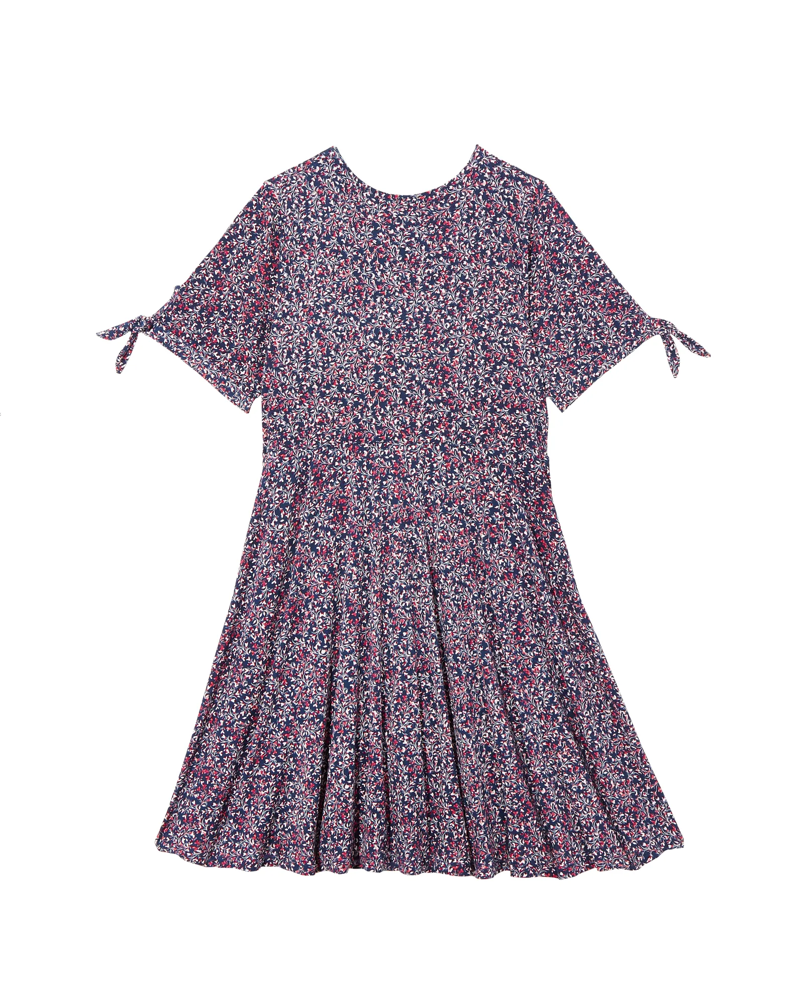 Julip Tie Sleeve Dress | Navy / Purple