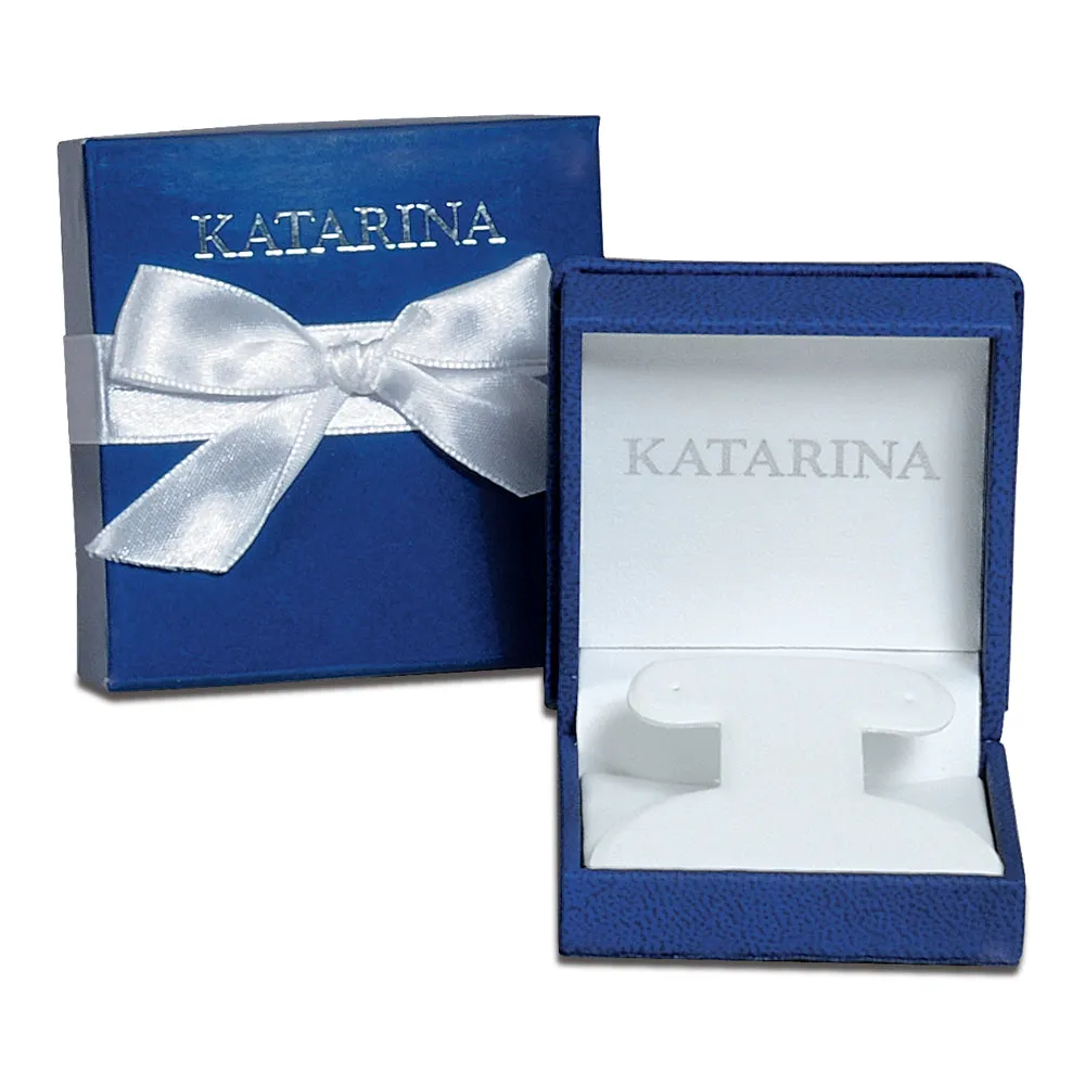 KATARINA Diamond and Gemstone Heart Earrings (1/10 cttw)