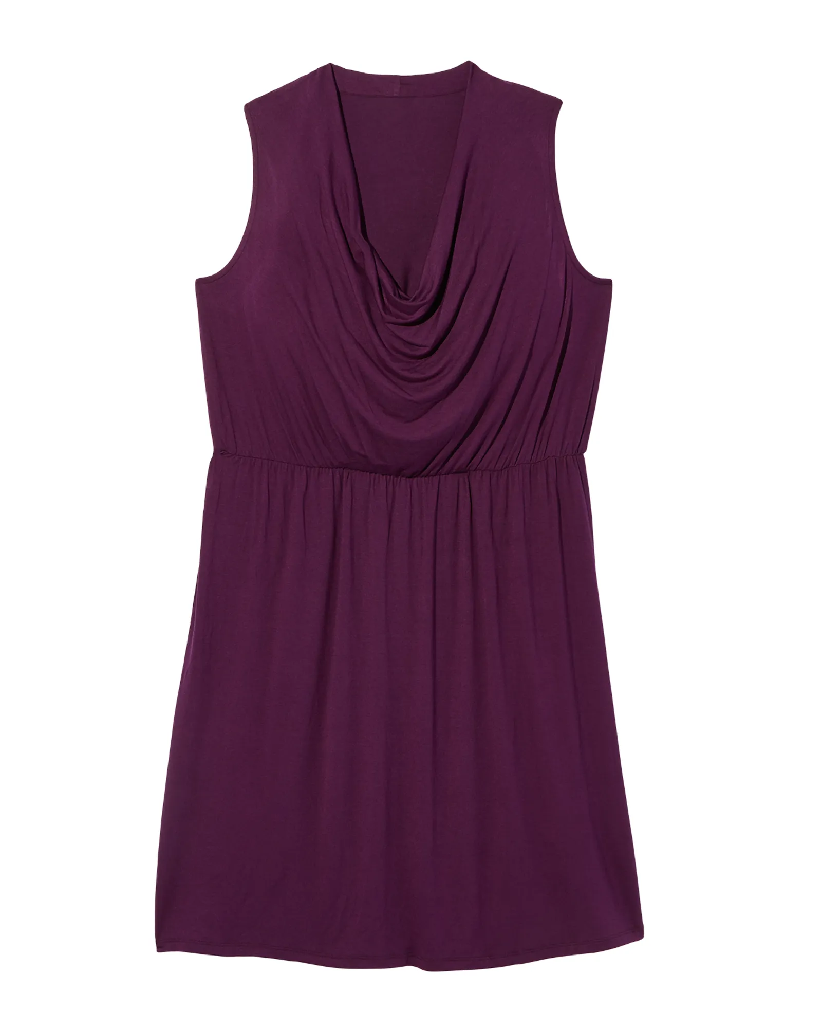 Kayford Cowl Neck Fit and Flare Short Dress | Purple