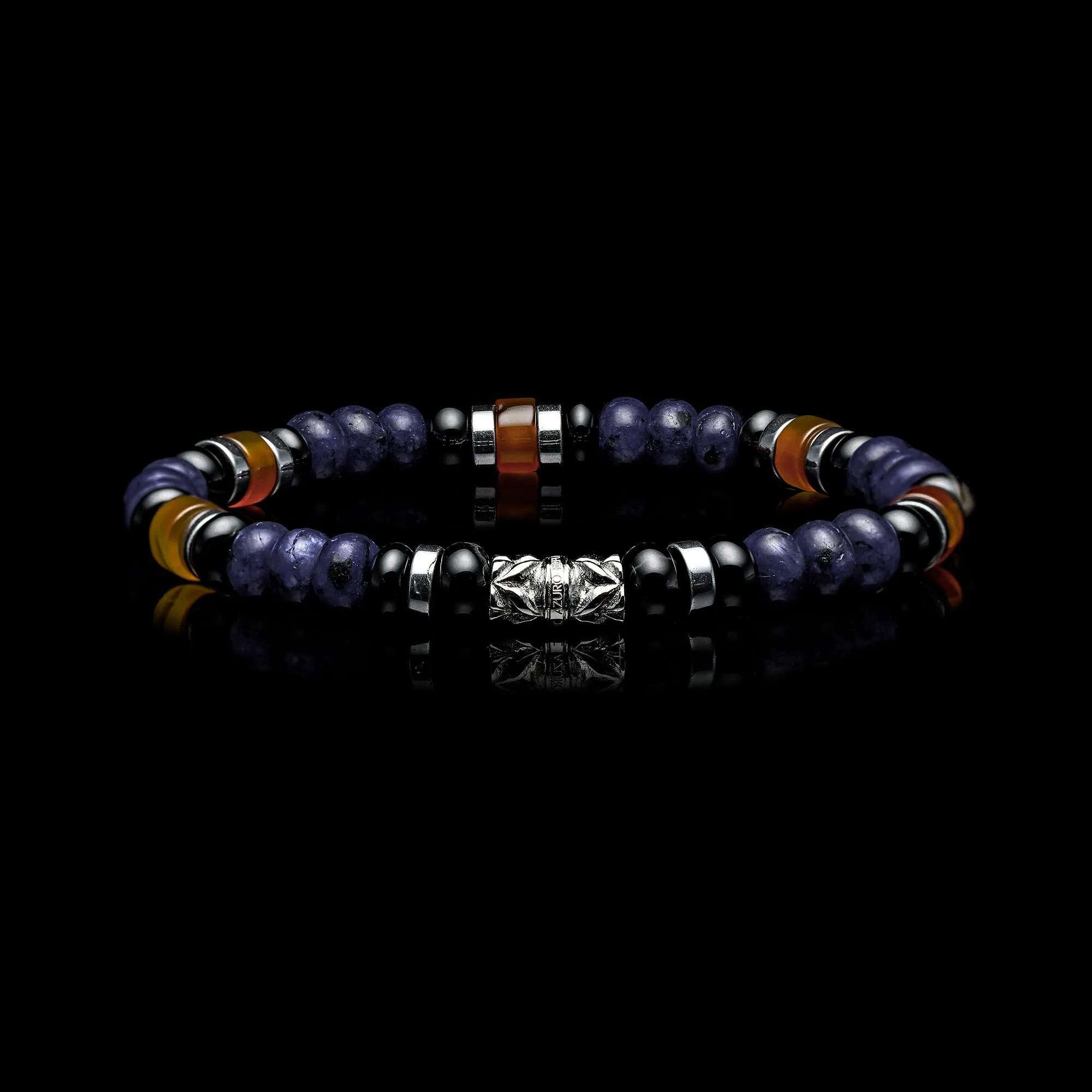 Kingfisher | Agate, Lapis Beaded Bracelet