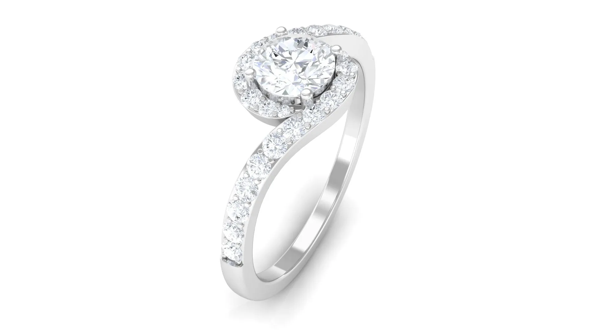 Lab Grown Diamond Bypass Engagement Ring