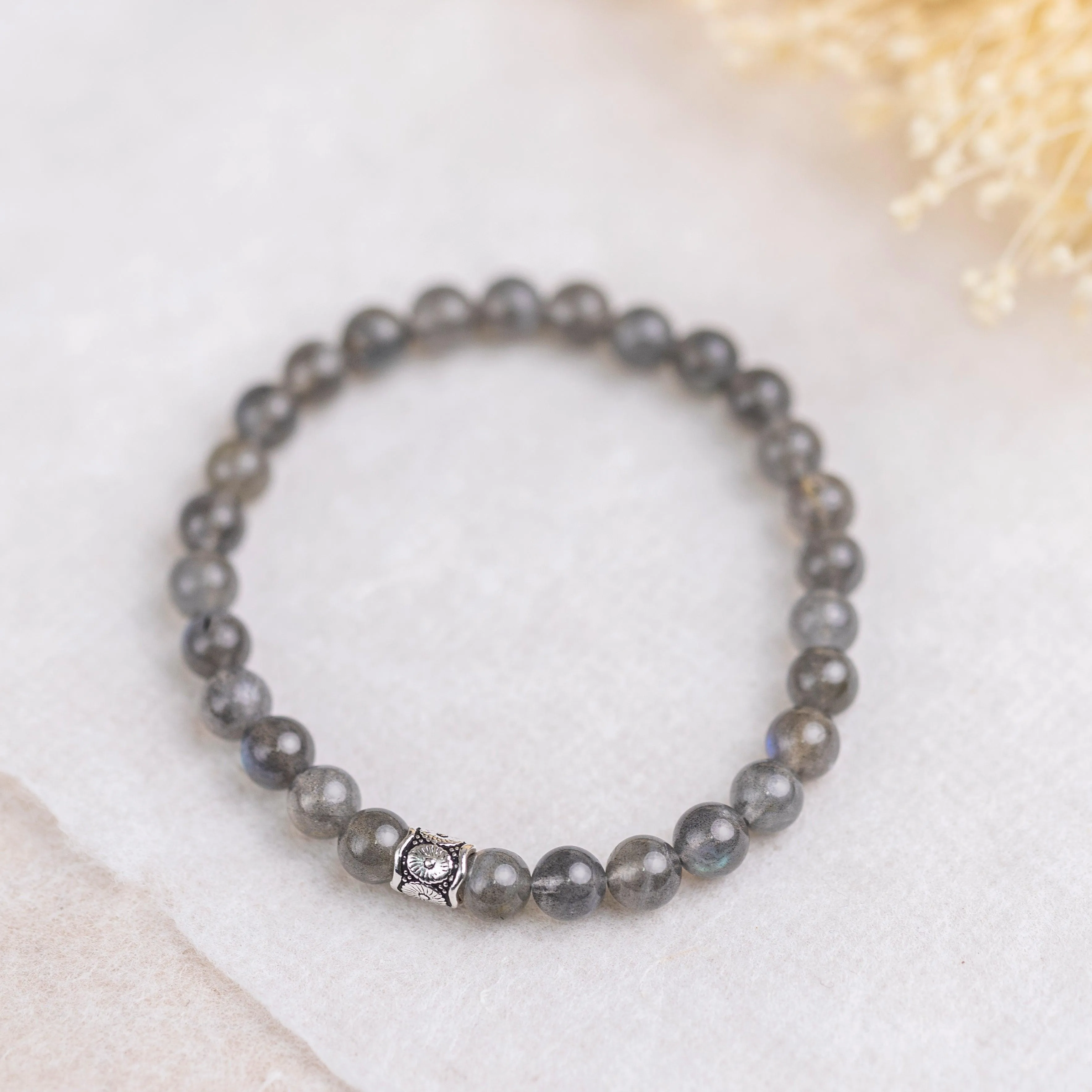 Labradorite Bracelet 6mm - Ethereal Bloom