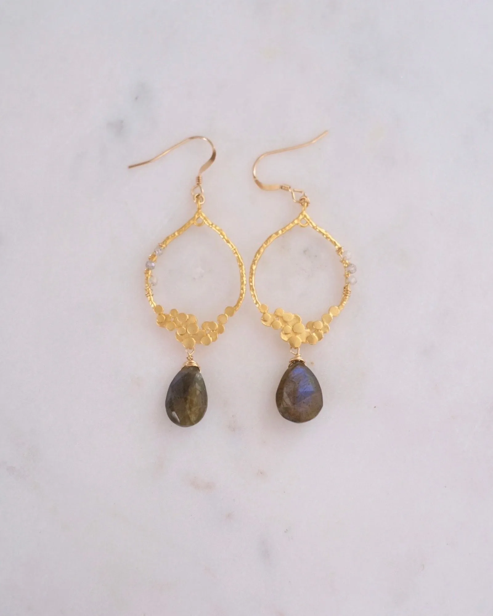 Labradorite Chandelier Earrings