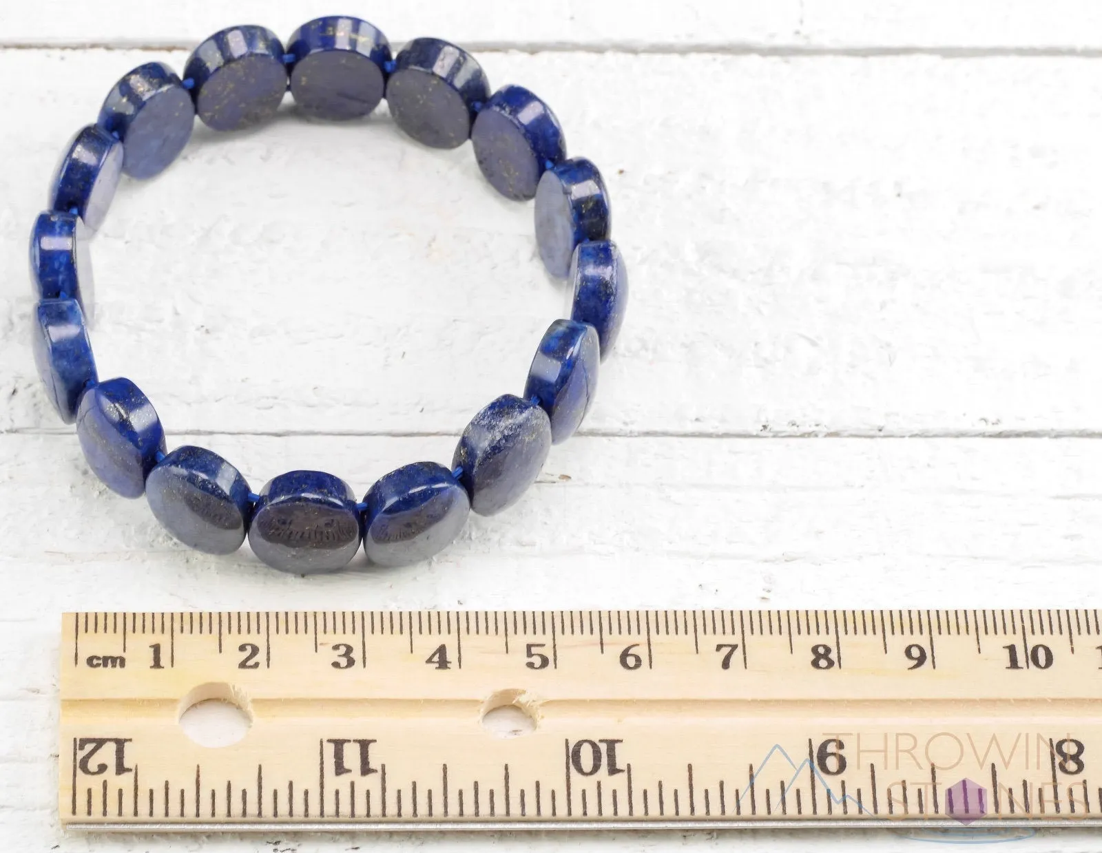 LAPIS LAZULI Crystal Bracelet - Cuff Bracelet, Oval Beads - Beaded Bracelet, Handmade Jewelry, Healing Crystal Bracelet, E0933