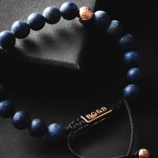 Lapis Lazuli Stone Bead Bracelet - Premium