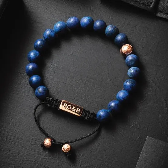 Lapis Lazuli Stone Bead Bracelet - Premium