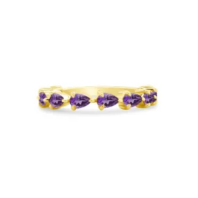 Large Amethyst Chasing Pear Band