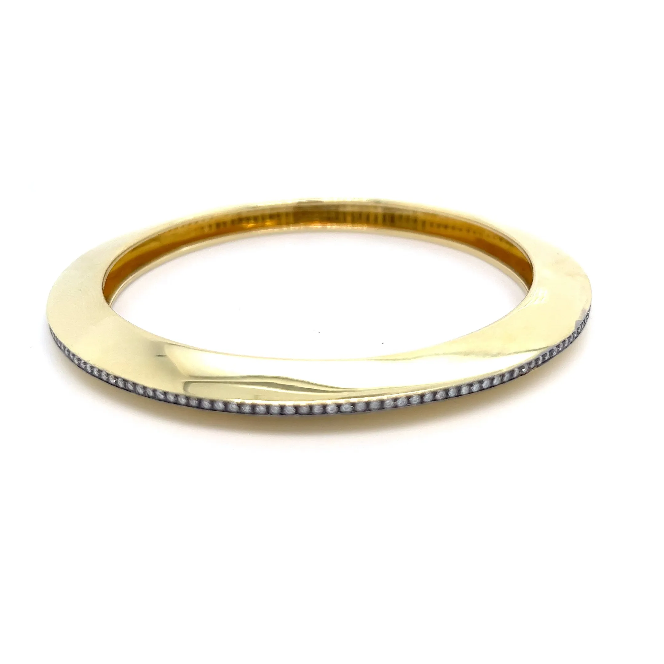 Large High Profile Knit Blade Bangle