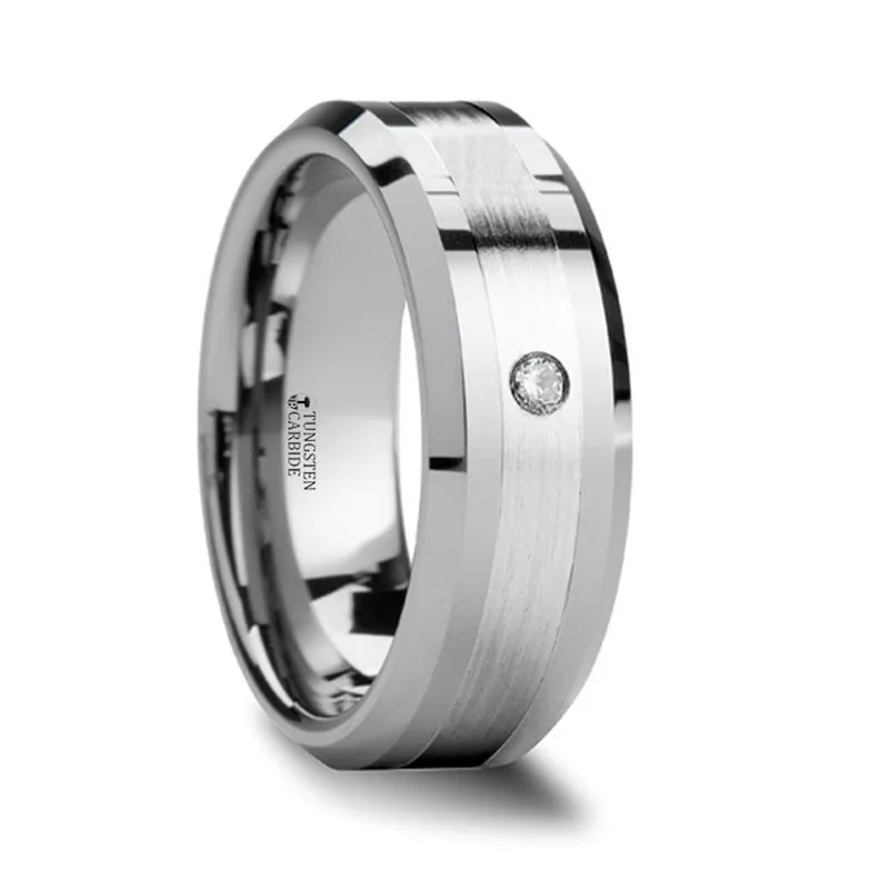 LAURENT | Tungsten Ring with Diamond