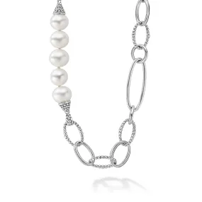 Luna Caviar Pearl Link Necklace