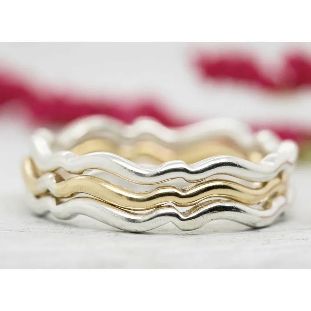 Making Waves Midi Stack Rings