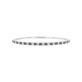 Maren Black & White Diamond Bangle Bracelet