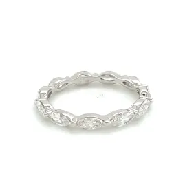 Marquise Diamond Eternity Wedding Band Ring