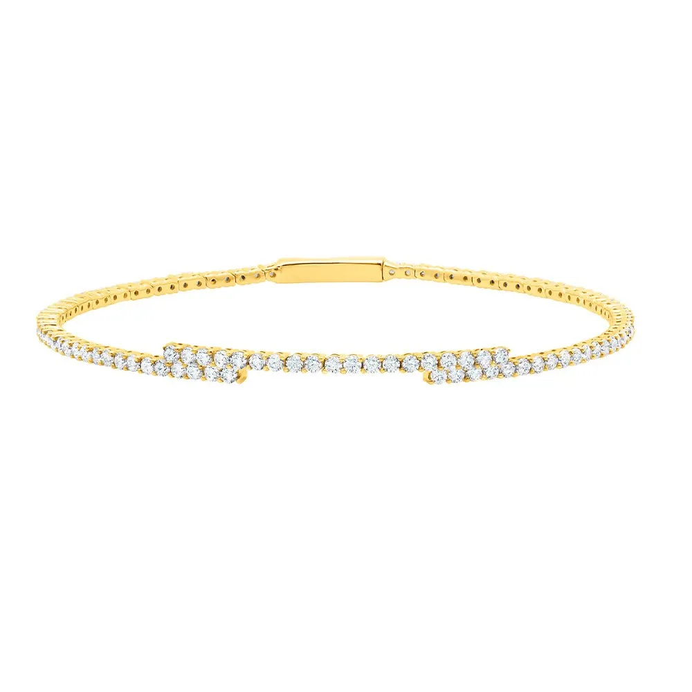 Medium 8'' Regal Flex Bangle With Clear Stones Sale