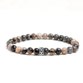 Men's Picasso Jasper Gemstone Bracelet 6mm