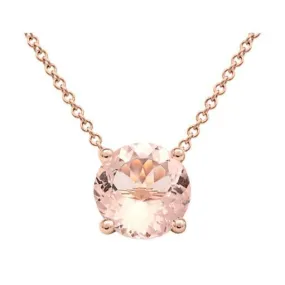 Morganite Solitaire Pendant