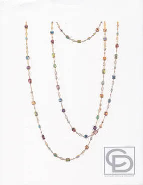 Multi-color Gemstone Necklace