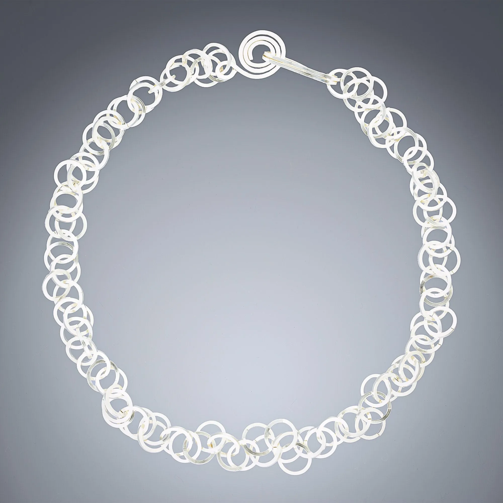 Multi Link Chain Necklace in Argentium Sterling Silver