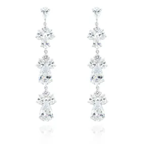 Multi-Tier Cubic Zirconia Earrings