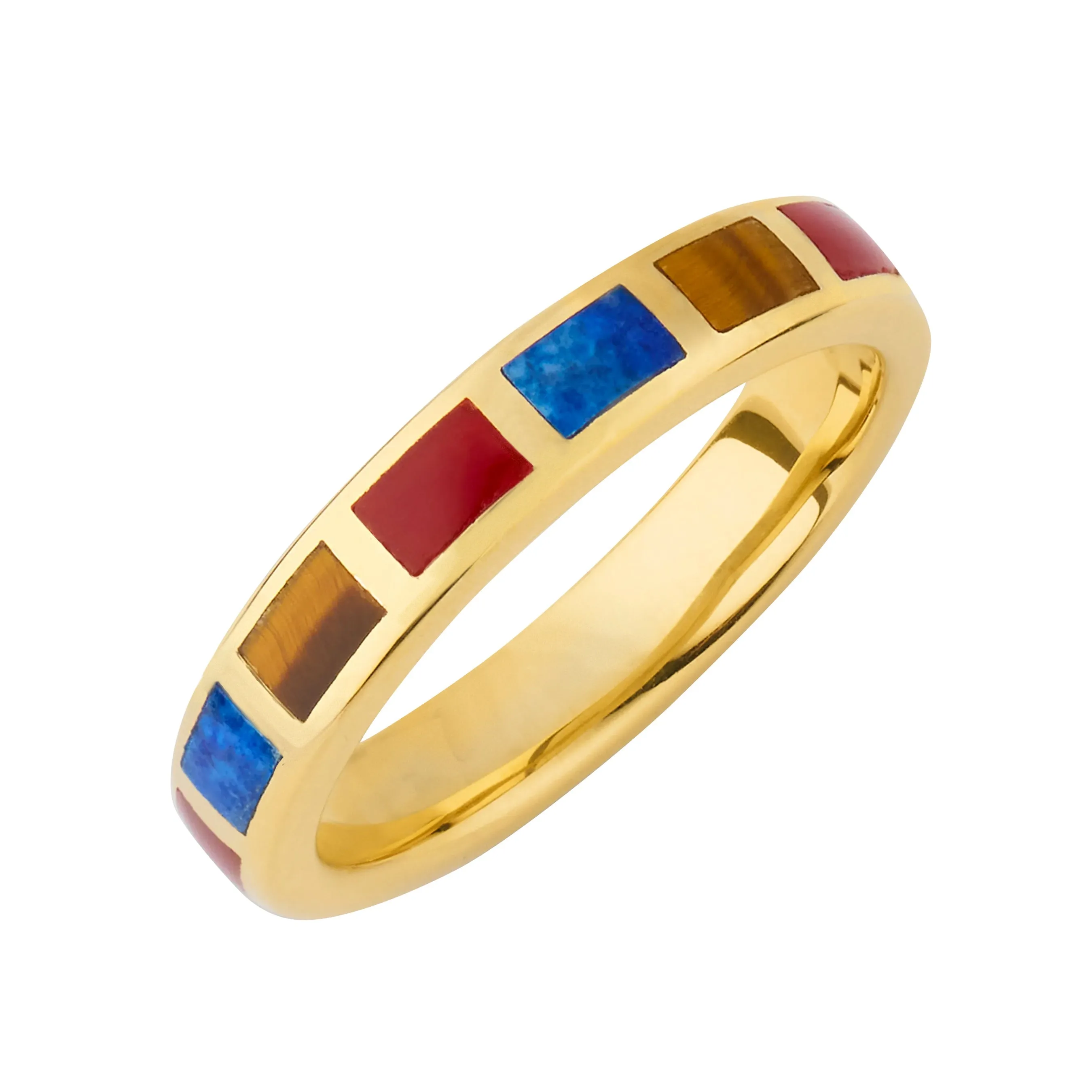 Multicolor Gold Vermeil Sterling Stackable Ring