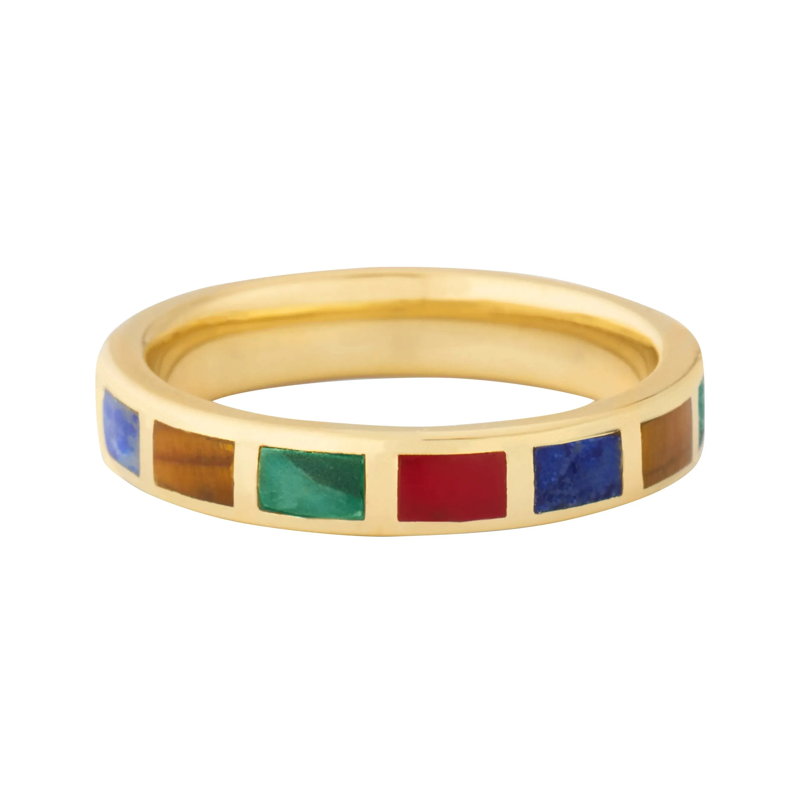 Multicolor Gold Vermeil Sterling Stackable Ring